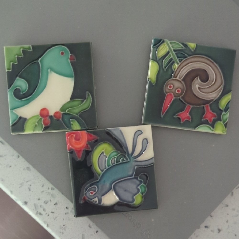 Colorful Ceramic Bird Tiles